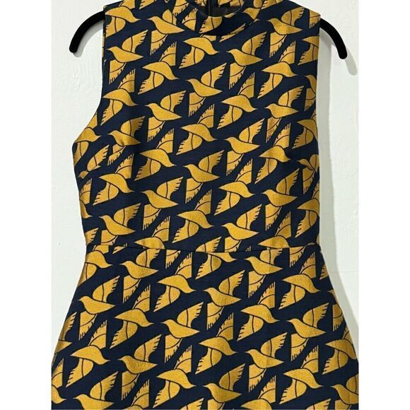 FEIINVAN yellow bird print sleeveless  M - Picture 2 of 5